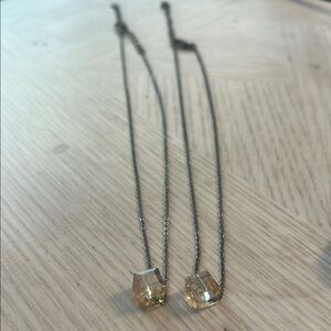 Ali Khan Crystal Necklaces Layered Duo